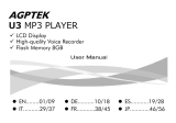 AGPtek Lecteur Mp3 USB 8Go Manuale utente
