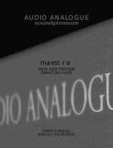 Audio Analogue SRL Maestro Manuale utente