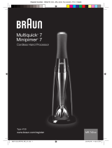 Braun Cordless Hand Processor MR 740 CC Manuale utente