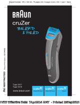 Braun cruZer6 beard&head, cruZer5 beard&head, cruZer5 beard Manuale utente