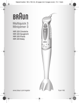 Braun MULTIQUICK 3 MR 320 SPAGHETTI Manuale utente