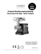 Caso FW 2000 Mincer - BEEF!-Edition Istruzioni per l'uso