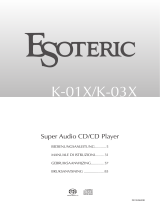 Esoteric K-01X Manuale del proprietario