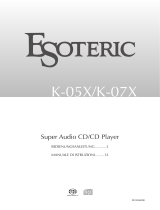 Esoteric K-07X Manuale del proprietario