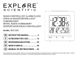 Explore Scientific Mini Radio-controlled Alarm clock Manuale del proprietario