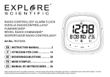 Explore Scientific RDC3006 Radio Controlled Alarm Clock Manuale del proprietario