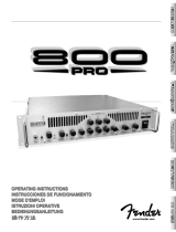Fender 800 Pro Manuale del proprietario