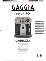 Gaggia Milano Carezza Deluxe Manuale del proprietario