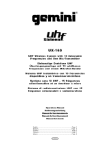 Gemini Industries UHF Sixteen UX-160 Manuale utente