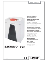 HSM HSM Securio B35C Level 3 Cross Cut Shredder Manuale utente