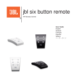 JBL Six Button Remote Manuale utente