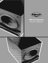 Klipsch Speaker RPW-10 Manuale utente