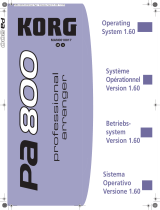 Korg PA800 Manuale del proprietario