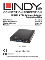 Lindy 100m HDBaseT C6 HDMI/VGA Switching Extender Transmitter Manuale utente