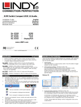 Lindy 2 Port DisplayPort, USB 2.0 & Audio KVM Switch Compact Manuale utente