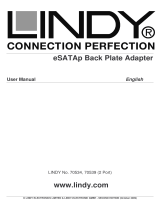 Lindy 2 Port Power Over eSATAp   USB Backplate Adapter Manuale utente
