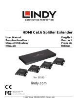 Lindy 50m Cat.6 4 Port HDMI & IR Splitter Extender Manuale utente