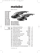 Metabo W 21-180 Istruzioni per l'uso