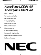 NEC AccuSync LCD51VM Manuale utente