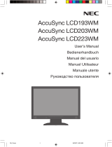 NEC AccuSync® LCD203WM Manuale del proprietario