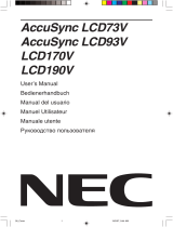 NEC MultiSync® LCD190V Manuale del proprietario