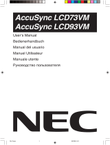 NEC AccuSync LCD93VM Manuale utente