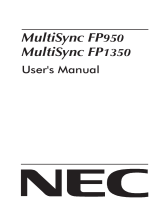 NEC MultiSync® FP1350 Manuale utente