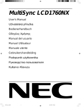 NEC MultiSync® LCD1760NX (Black) Manuale utente
