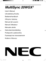 NEC MultiSync® 20WGX² Manuale del proprietario