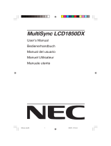 NEC MultiSync LCD1850DX Manuale del proprietario