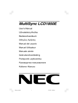 NEC MultiSync® LCD1850E Manuale del proprietario