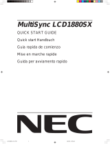 NEC LCD1880SX - MultiSync - 18.1" LCD Monitor Manuale del proprietario