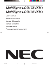 NEC MultiSync® LCD195VXM  Manuale del proprietario