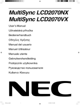 NEC MultiSync® LCD2070VX Manuale del proprietario