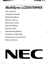 NEC MultiSync® LCD2470WNX Manuale del proprietario
