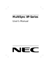 NEC MultiSync® XP21 Manuale del proprietario