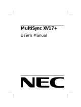NEC XV17+ Manuale utente