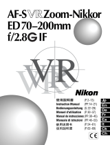 Nikon AF-S VR 70-200mm f/2.8G IF-ED Manuale utente