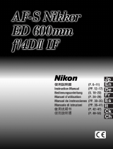 Nikon AF-S Nikkor ED 500mm f/4DII IF Manuale utente