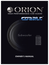 Orion Cobalt Subwoofers  Manuale del proprietario