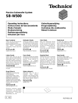 Technics SBW500 Manuale del proprietario