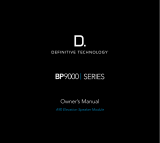 Definitive Technology BP9000 Serie Manuale del proprietario