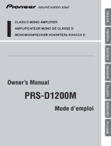 Pioneer PREMIER PRS-D1200M Manuale utente