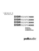 Polk Audio DSW MICROPRO 1000 Manuale utente