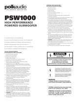 Polk Audio Speaker PSW1000 Manuale utente