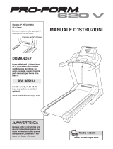 ProForm 620 V Treadmill Manuale del proprietario