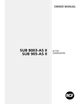 RCF Sub 905-AS II Manuale utente