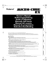 Roland MICRO CUBE RX Manuale del proprietario