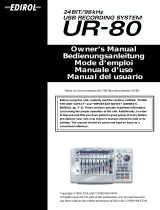 Edirol UR-80 Manuale del proprietario