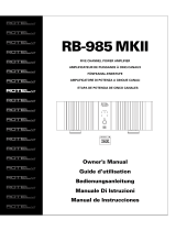 Rotel RB-985 MK II Manuale del proprietario